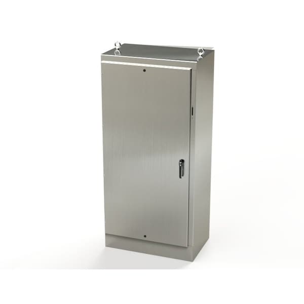 3 Point Latch with Coinproof/Padlock Handle Electrical Enclosures, 84 in H, 24 in D, 39-1/2 in W